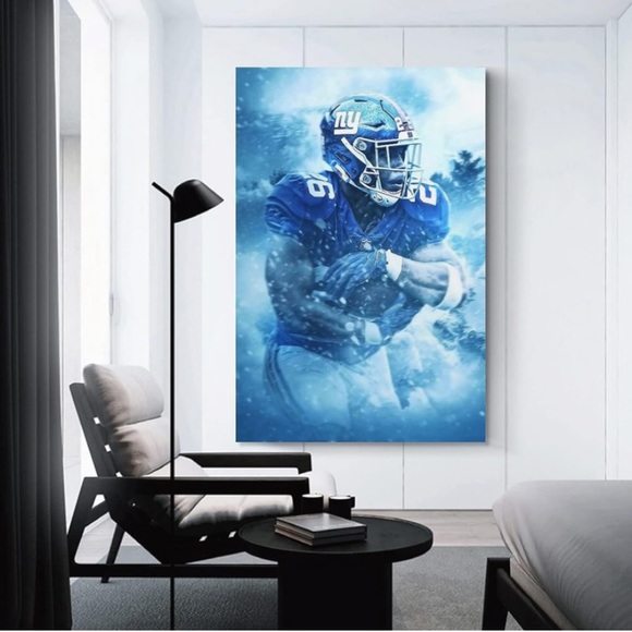 Saquon Barkley Canvas Poster Decor Sports, Gift No Frame 16x24inch Football Fans - Picture 3 of 5
